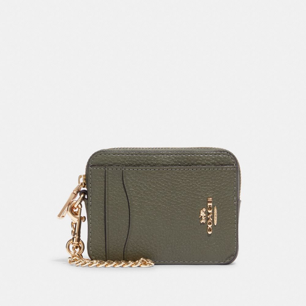 Coach Outlet Men's Zip Card Case - Green