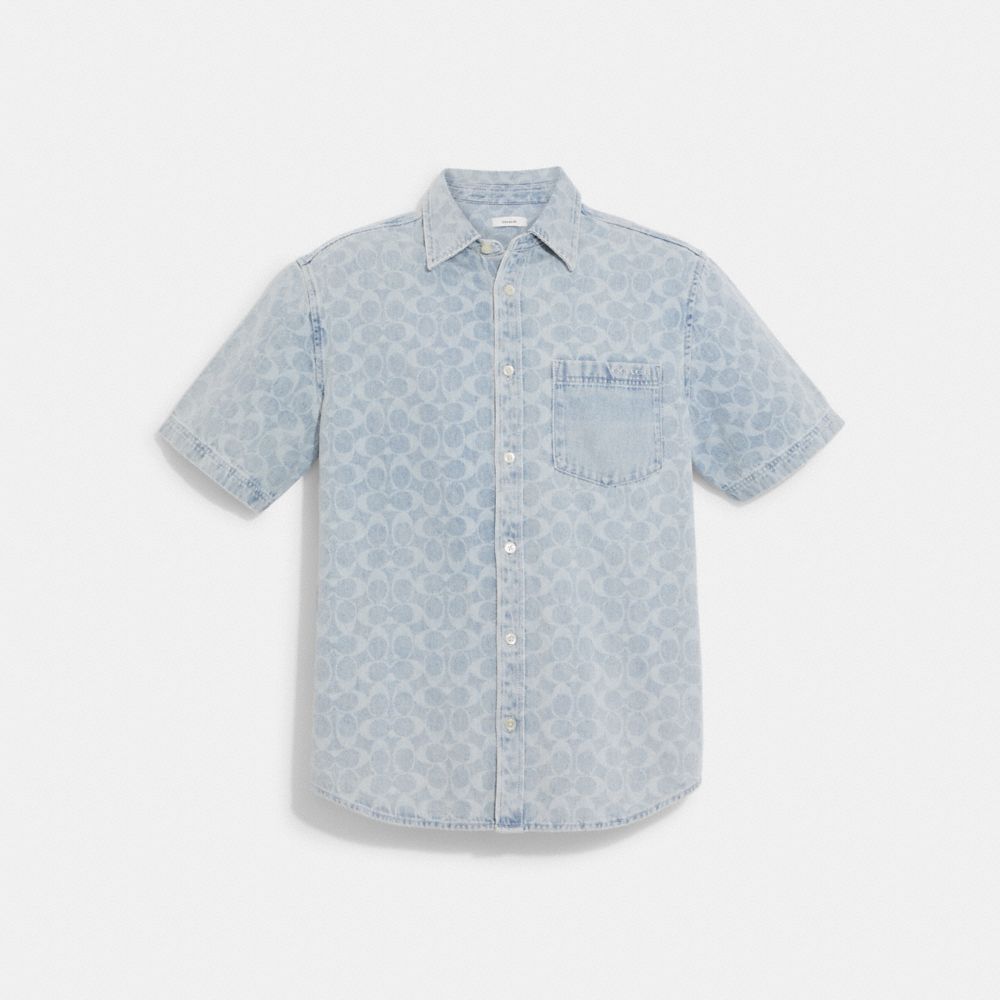 COACH® Outlet Signature Denim Short Sleeve Shirt