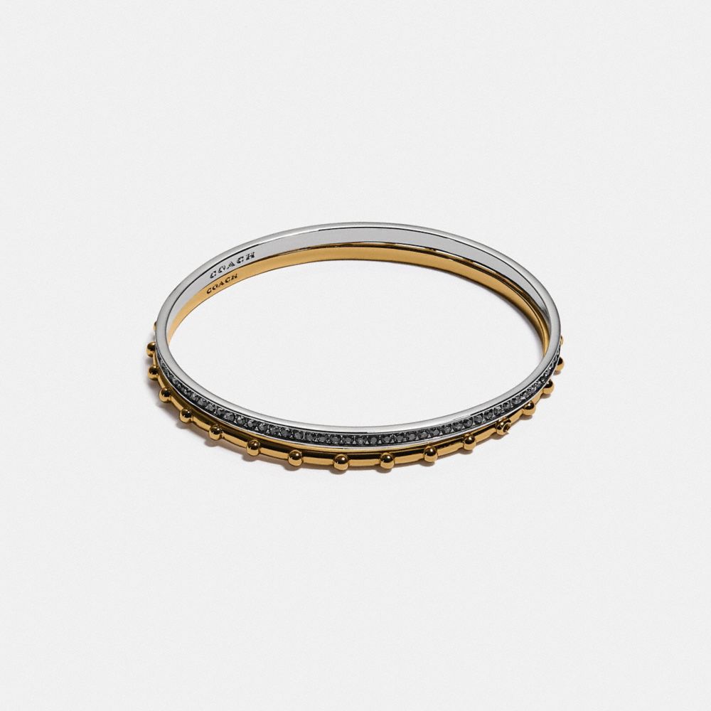Pegged And Pave Bangle Set