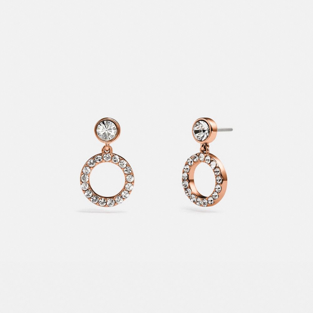 COACH®  Halo Pave 2 In 1 Stud Earrings