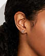 COACH®,MINI TEA ROSE CLUSTER STUD EARRINGS,Brass,Mini,Rose Gold/Multi,Detail View