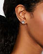 COACH®,MINI TEA ROSE 2-IN-1 STUD EARRINGS,Plated Brass,Mini,Silver,Detail View
