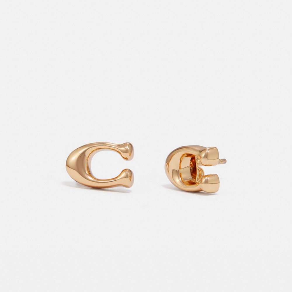 COACH®  Pavé Signature Stud Earrings