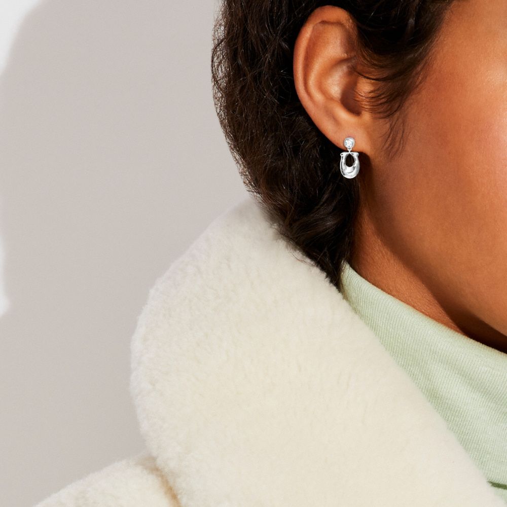 COACH®,Signature Crystal Earrings,,Detail View