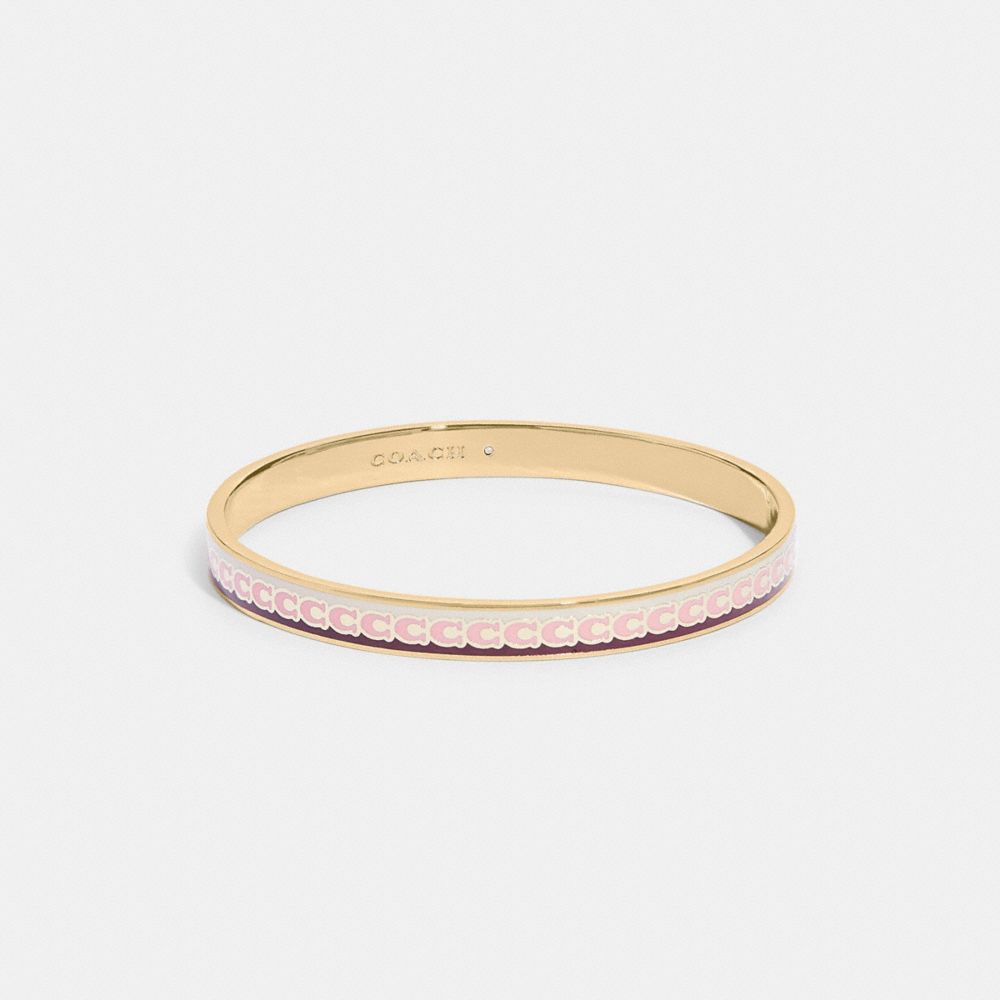 COACH®,6 Mm Signature Enamel Bangle,,Front View