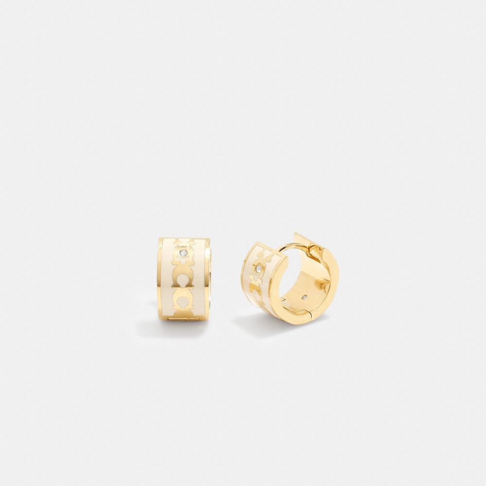 V Signature Huggie Earrings