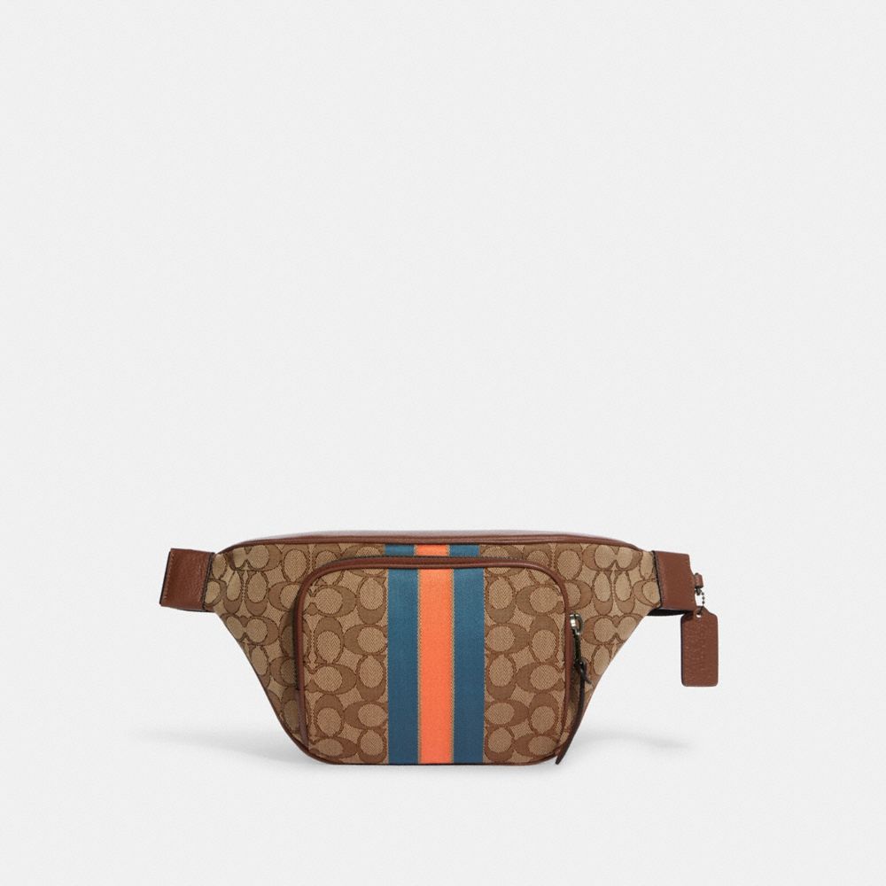 Sac-banane Thompson en toile signature avec rayure Varsity