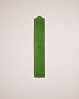COACH®,REMADE BOOKMARK,Leather,Green,Front View