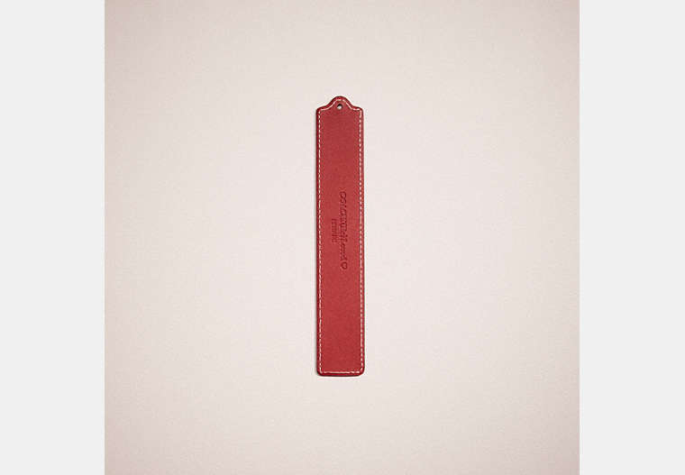 COACH®,REMADE BOOKMARK,Leather,Red,Front View