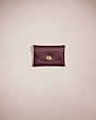 COACH®,REMADE SMALL POUCH,Leather,Wine,Front View