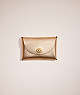 COACH®,REMADE MEDIUM POUCH,Pebble Leather,Metallic Gold,Front View