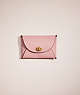 COACH®,REMADE MEDIUM POUCH,Pebble Leather,Carnation,Front View