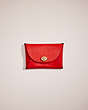 COACH®,REMADE MEDIUM POUCH,Pebble Leather,Red,Front View