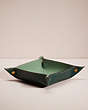 COACH®,REMADE VALET TRAY,Leather,Green,Front View