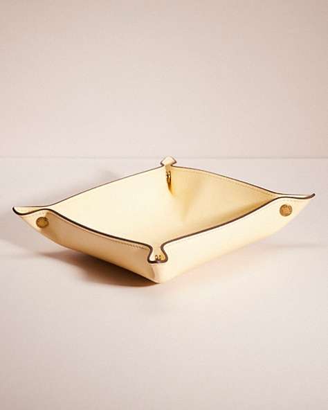 COACH®,REMADE VALET TRAY,Leather,Nude,Front View