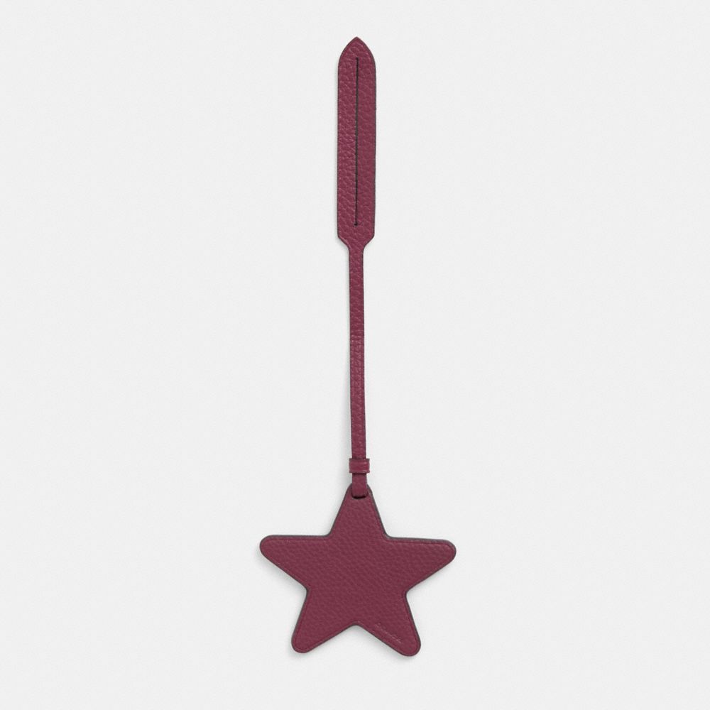 Shop Coach Remade Star Bag Charm In Berry