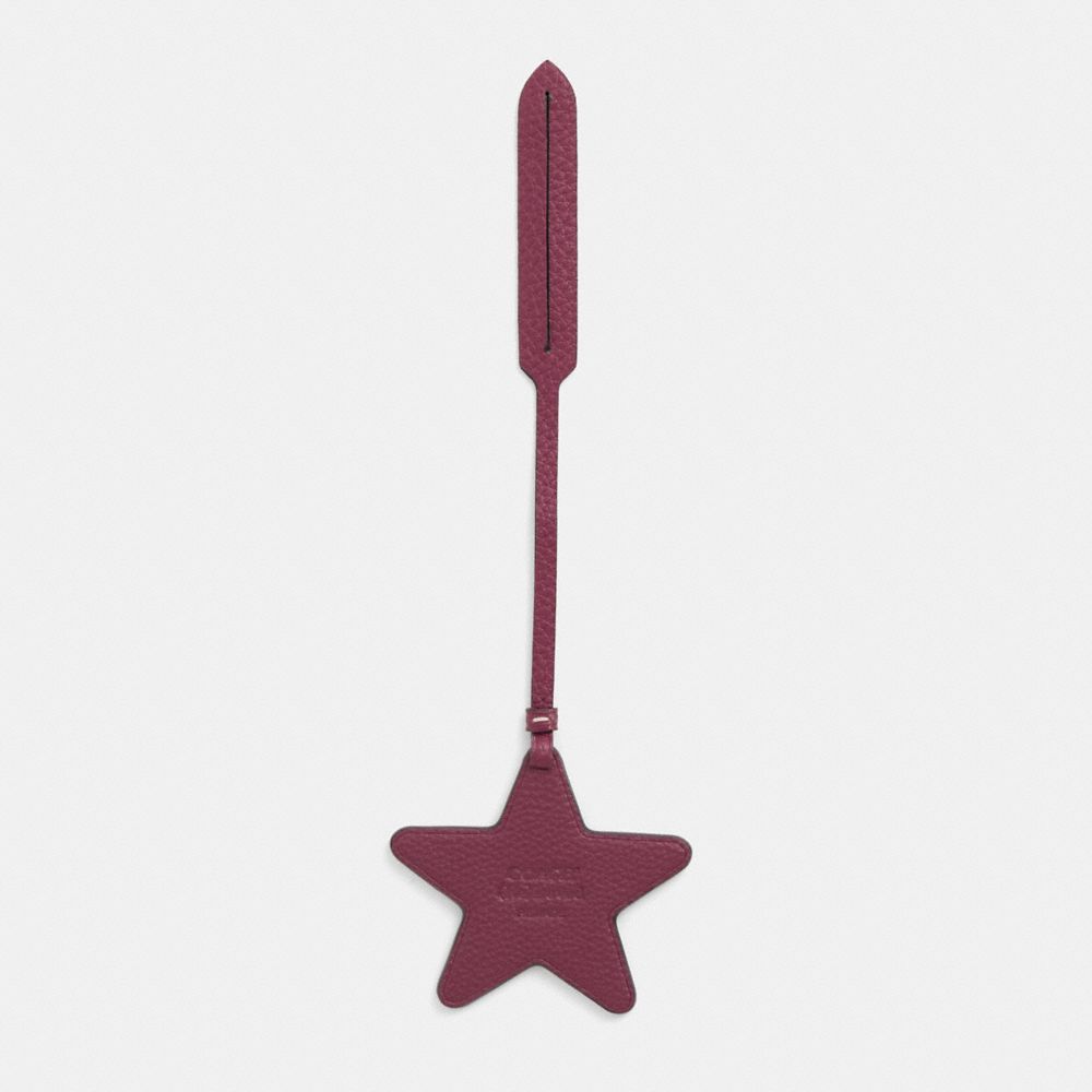 Shop Coach Remade Star Bag Charm In Berry