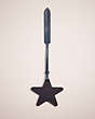 COACH®,REMADE STAR BAG CHARM,Leather,School Spirit,Blue,Front View