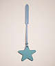 COACH®,REMADE STAR BAG CHARM,Leather,School Spirit,Chambray,Front View