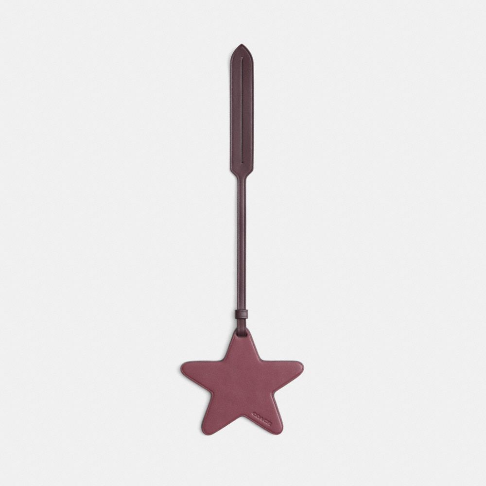 Coach Remade Star Bag Charm In Burgundy