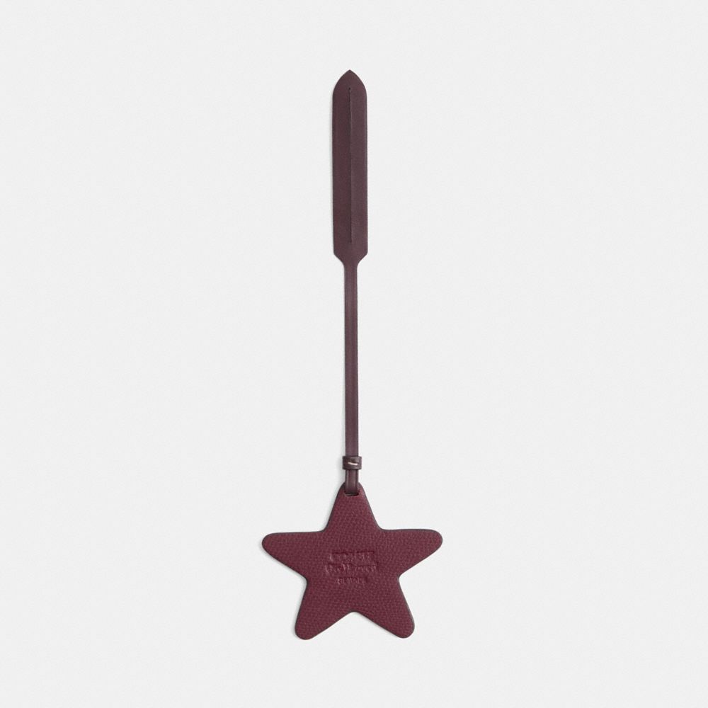 Coach Remade Star Bag Charm In Burgundy