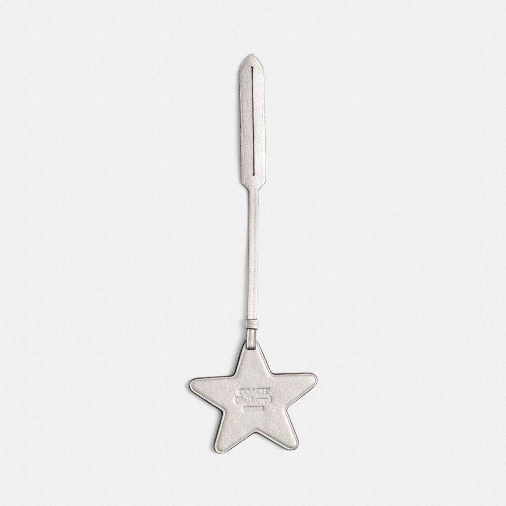 COACH®,Remade Star Bag Charm,Bag Charm,Casual,Silver,Metallic,Back View