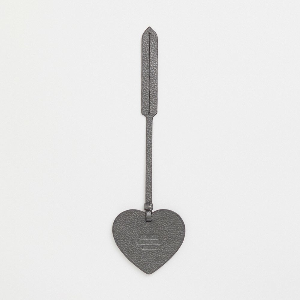 COACH®,Remade Heart Bag Charm,Bag Charm,Heart Embellishment,Casual,Gray,Back View