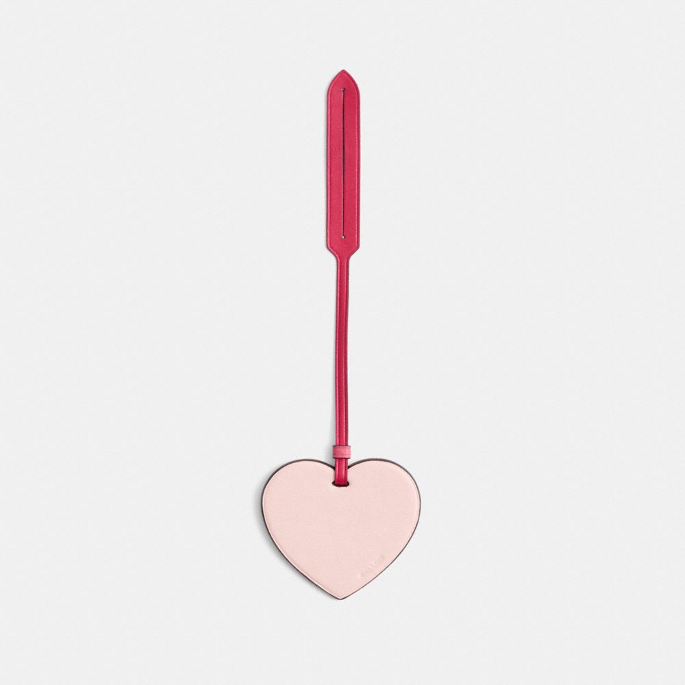 Coach Remade Heart Bag Charm In Red