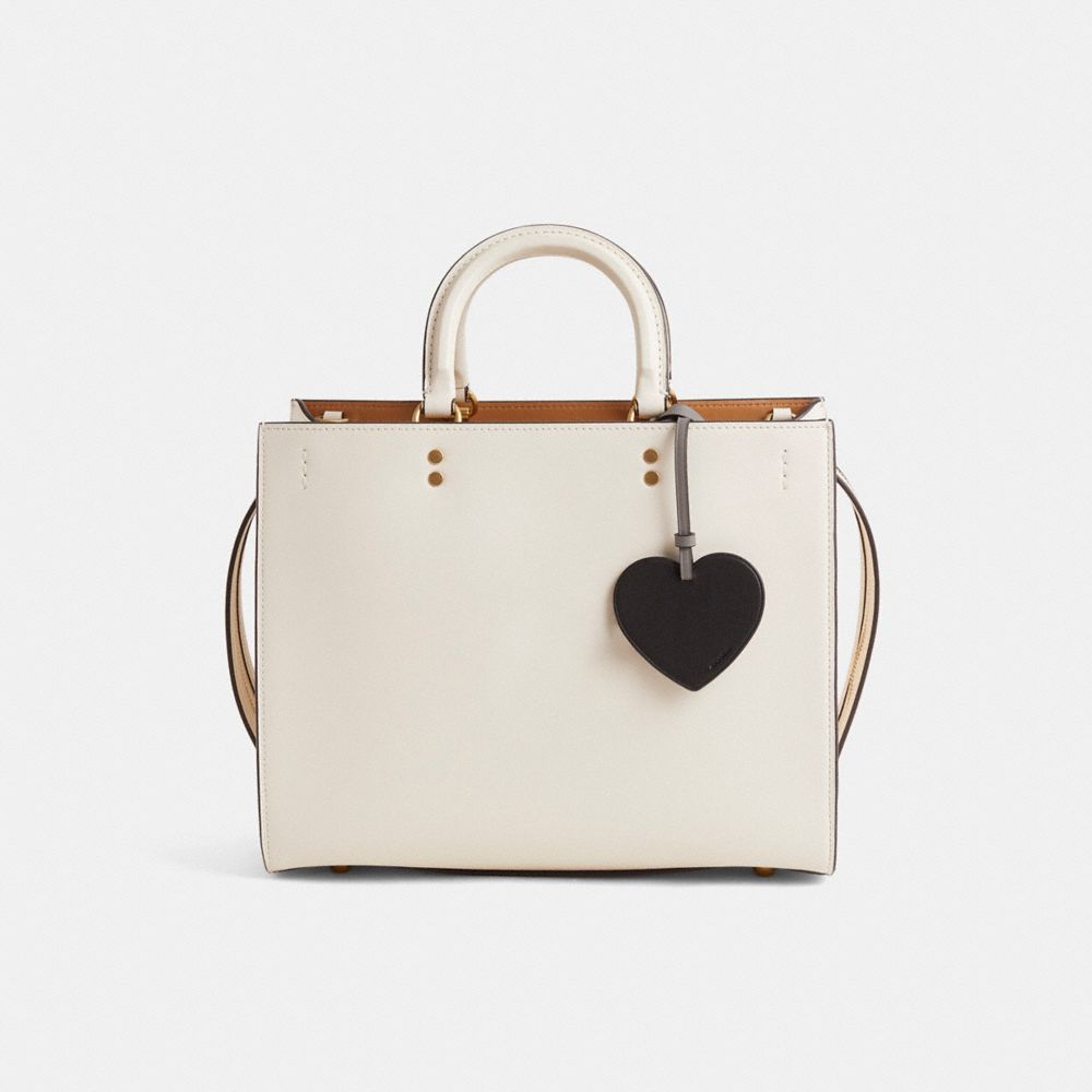 COACH®,Remade Heart Bag Charm,Bag Charm,Heart Embellishment,Casual,Black,Angle View