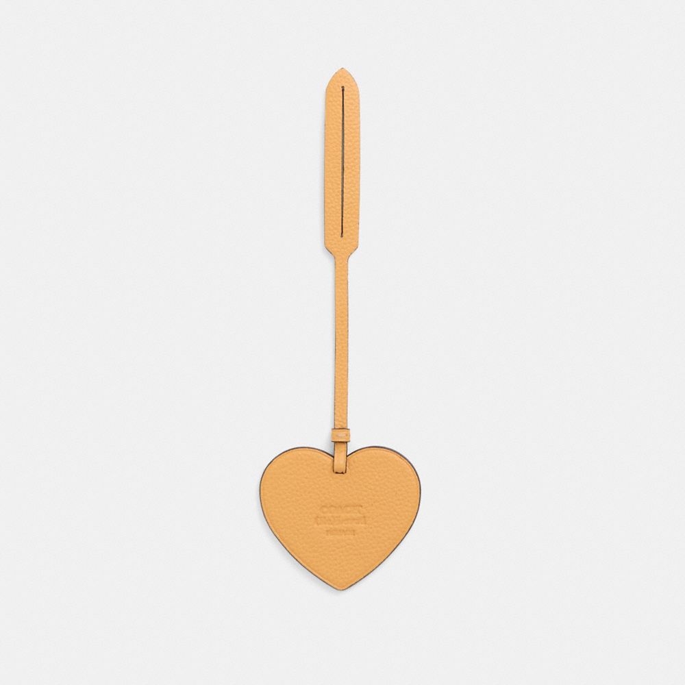 Coach Remade Heart Bag Charm In Yellow