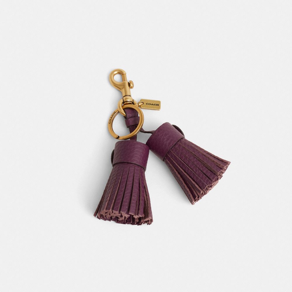 Coach Remade Tassel Bag Charm In Brown