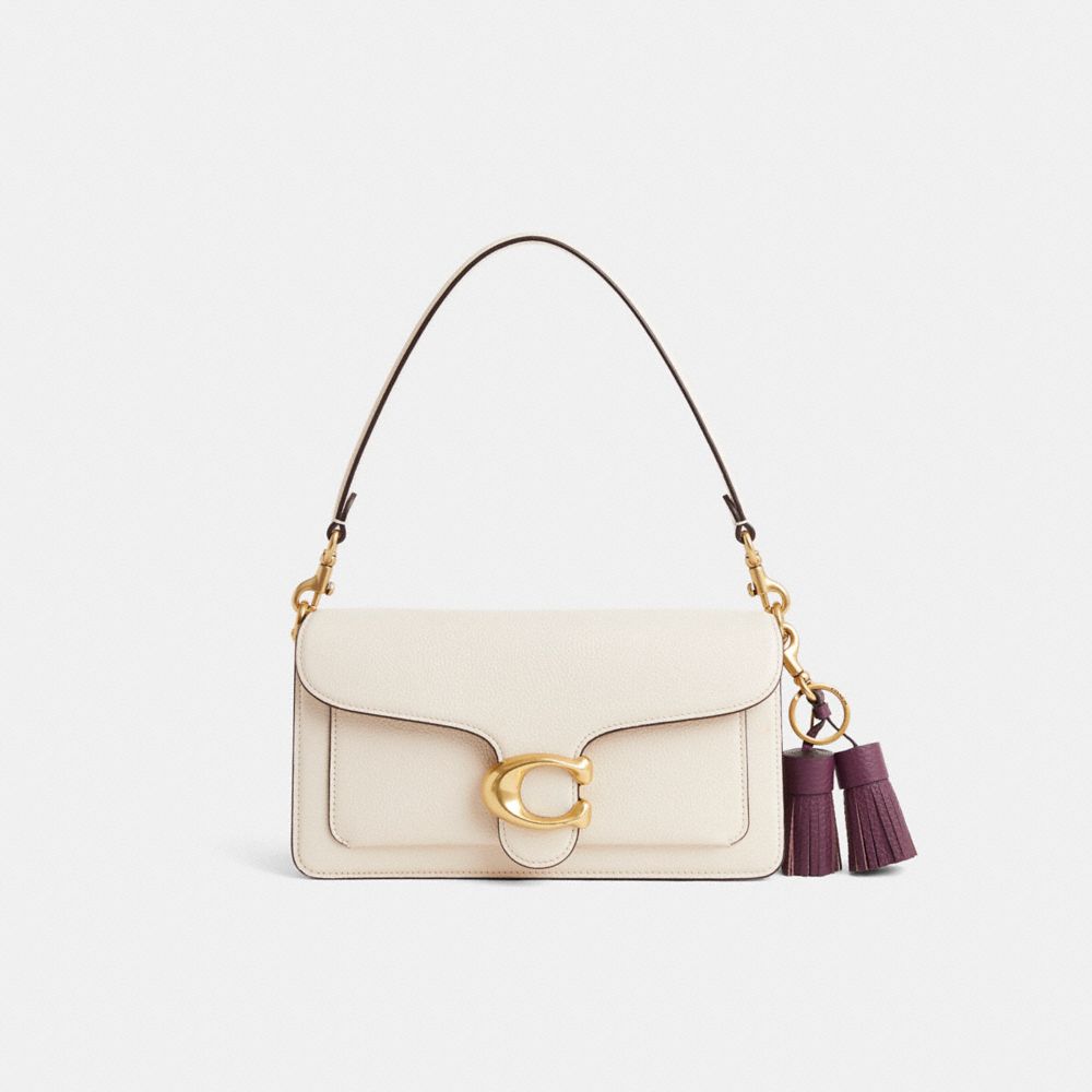 COACH®,Remade Tassel Bag Charm,Leather,Bag Charm,Tassel,Logo,Cocktail,Maroon,Angle View