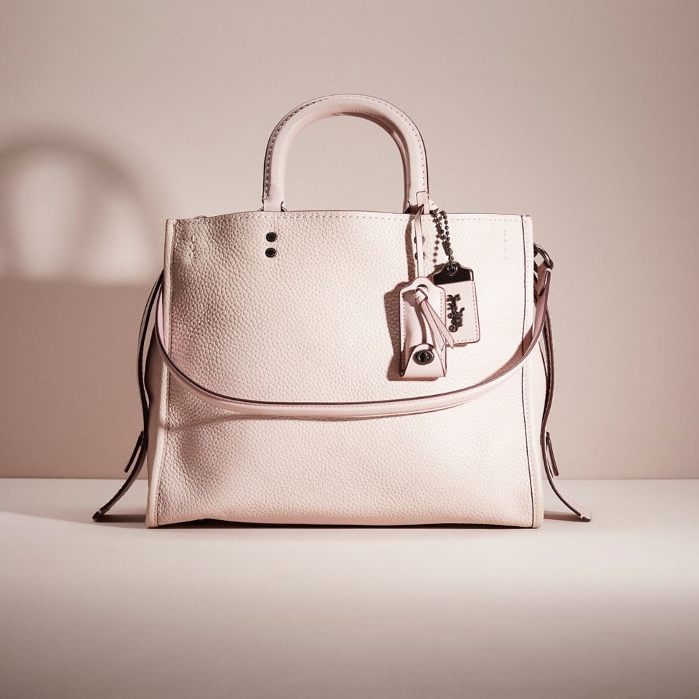 Coach Restored Rogue In Pewter/ice Pink