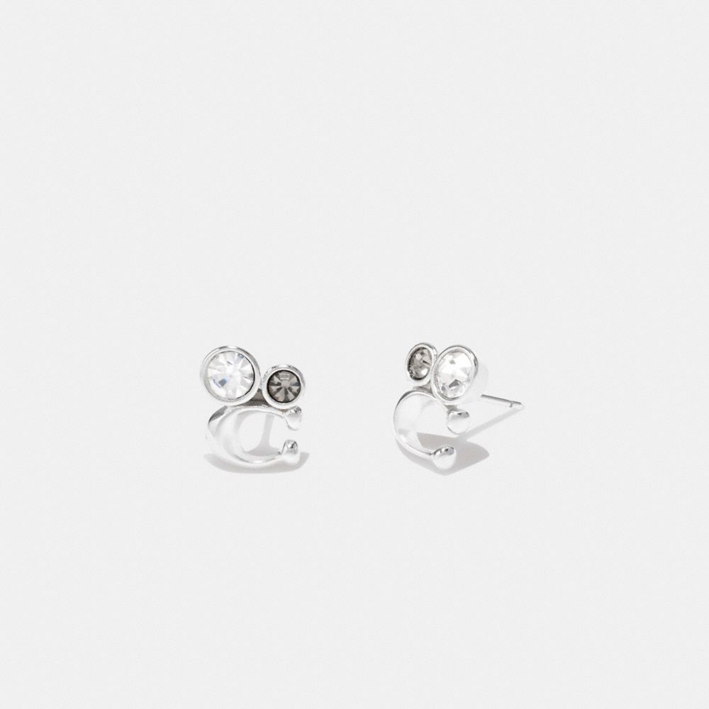 COACH®  Pavé Signature Stud Earrings