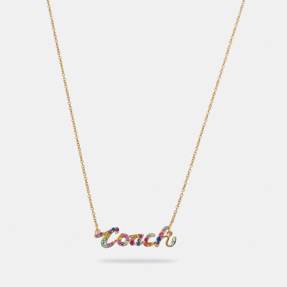 COACH®  Bumble Bee Pretzel Charm Necklace