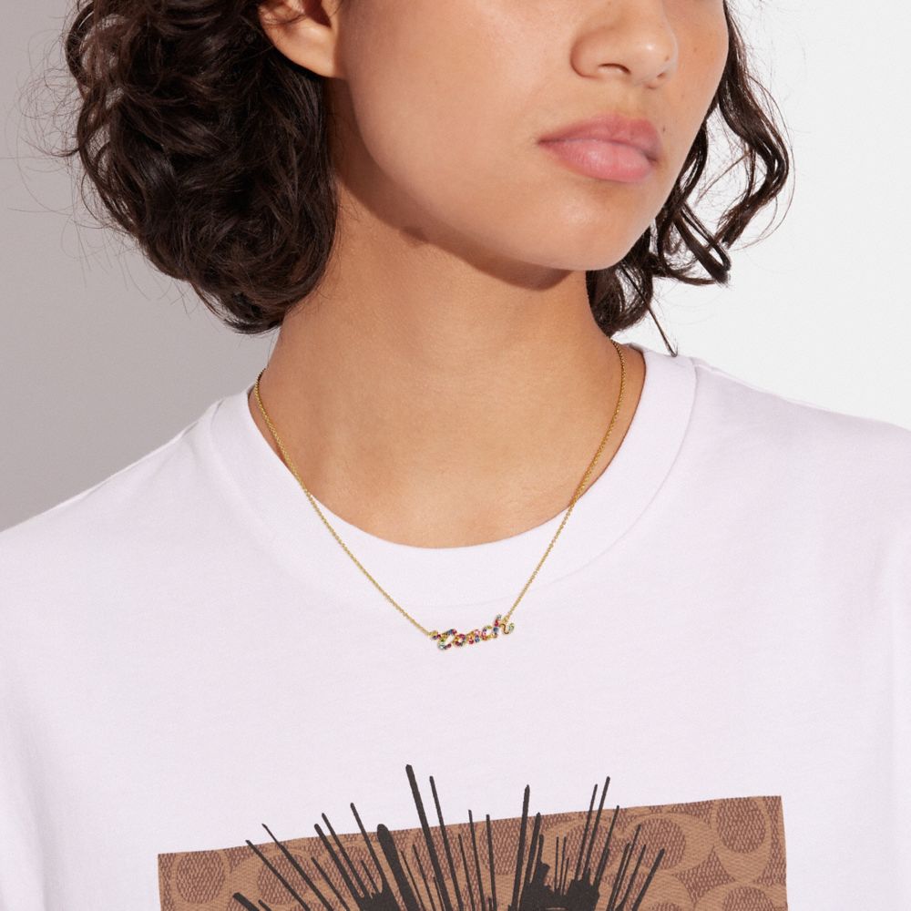 COACH OUTLET®  Signature Script Necklace