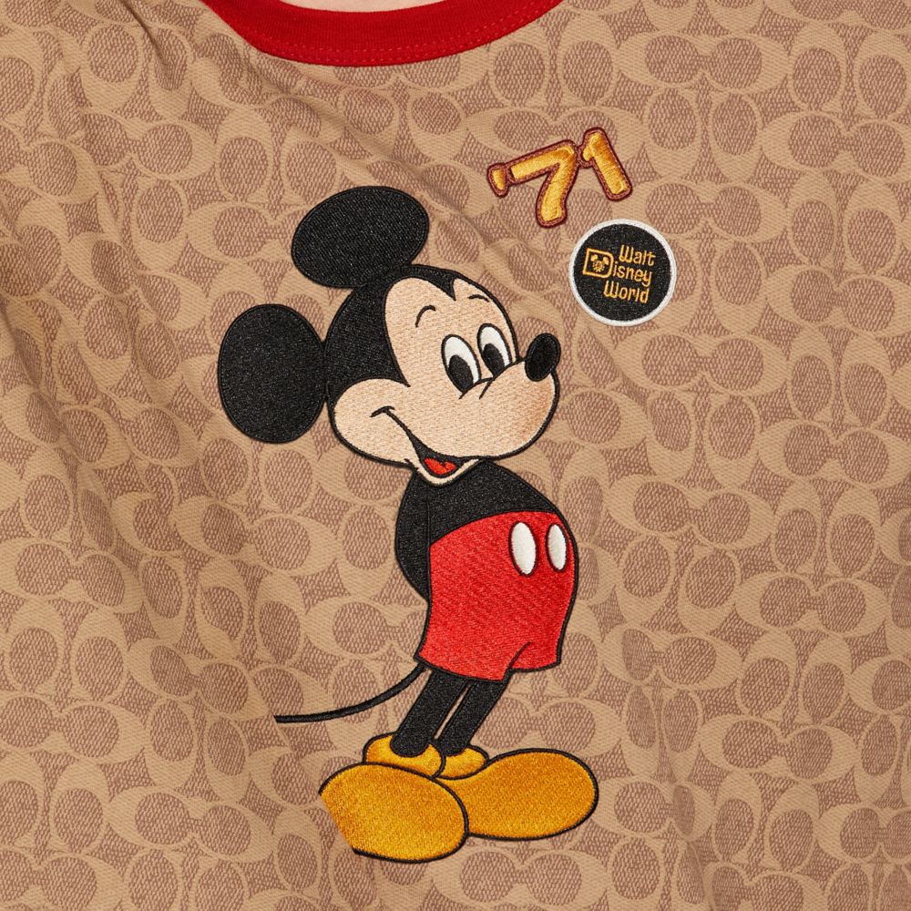 COACH® | Disney X Coach Mickey Mouse Signature T Shirt In Organic 