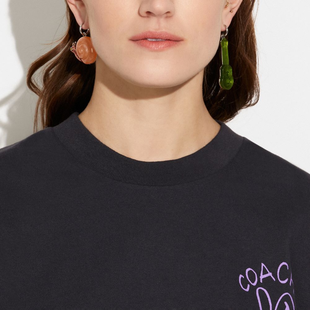 COACH®,スネイル ウクレレ ミスマッチ ピアス,