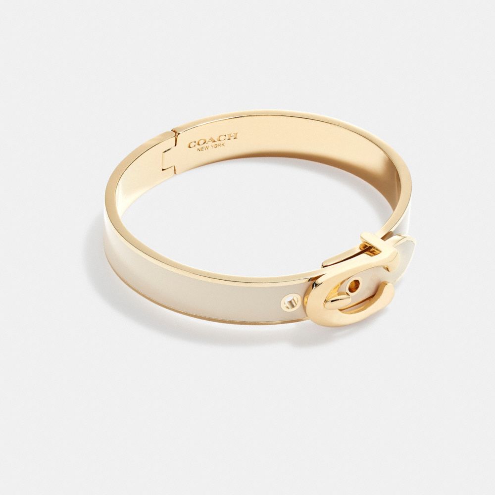 COACH®,Signature Buckle Bangle,,Front View image number 0