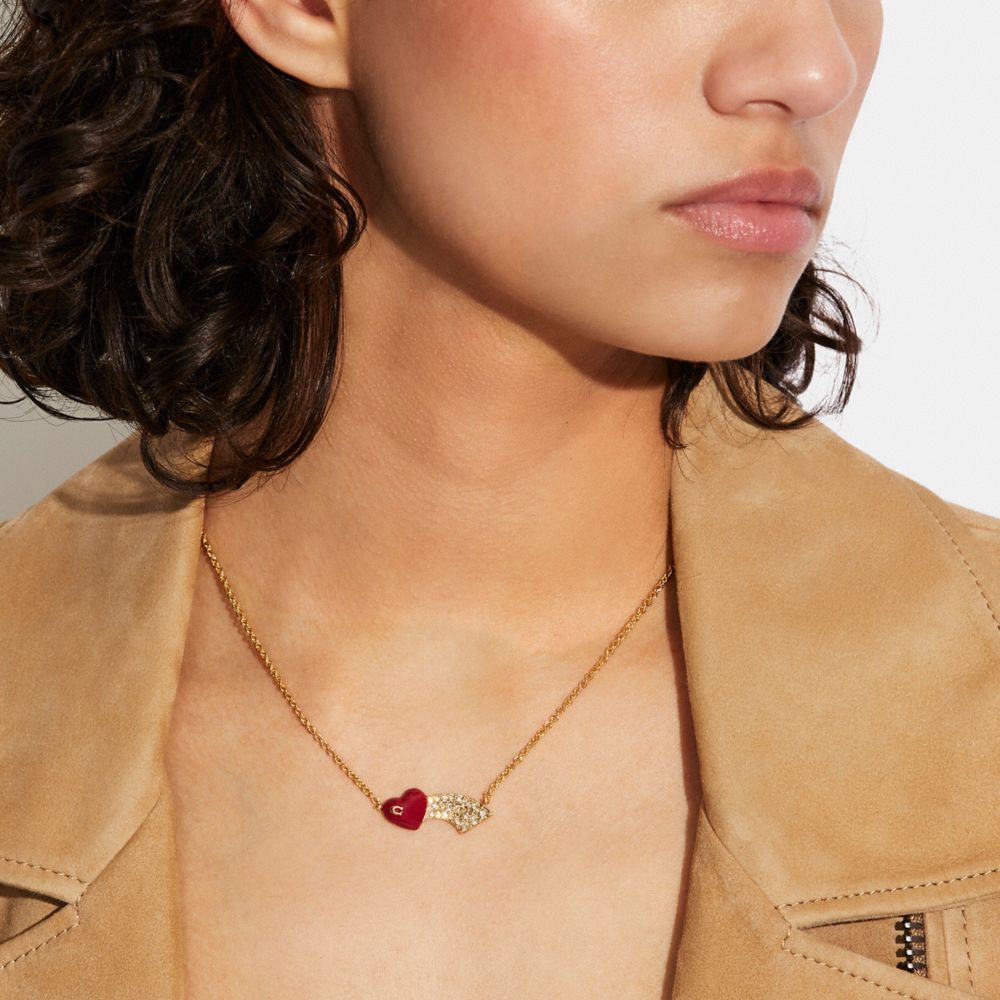 Enamel Signature Heart Necklace