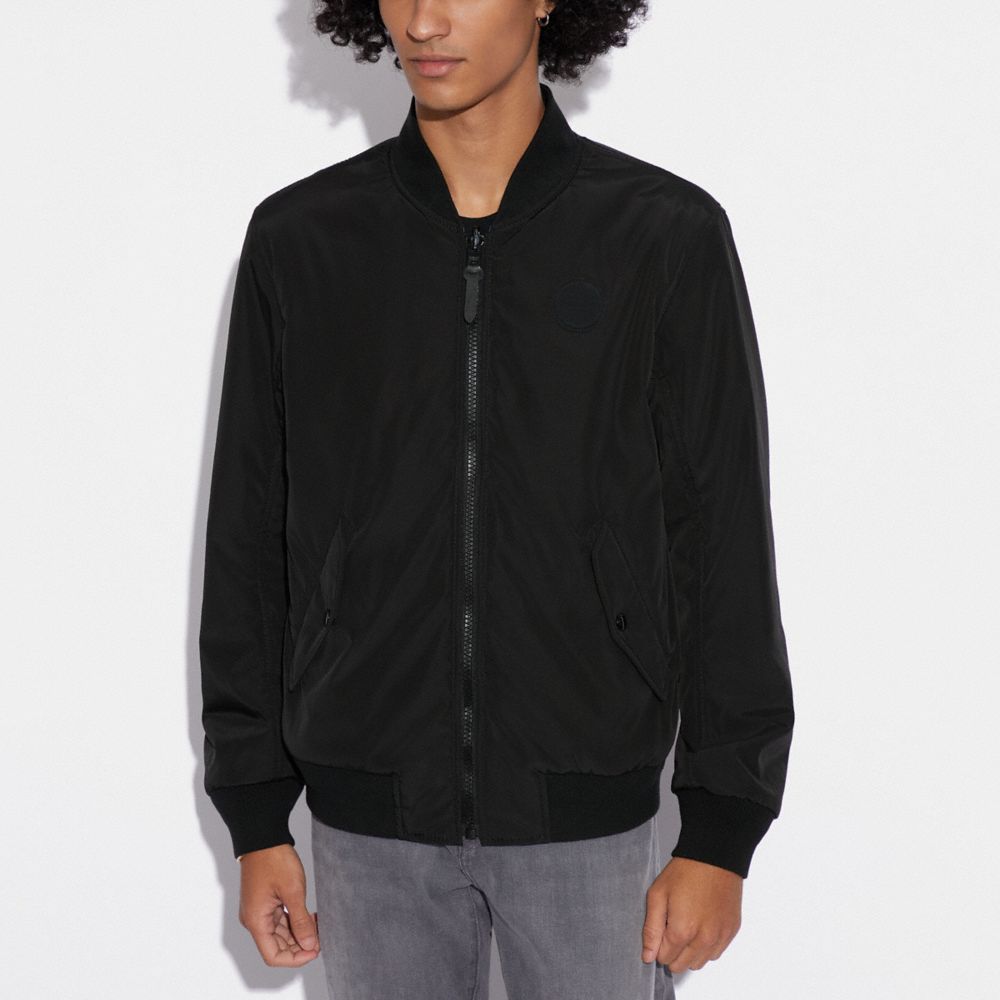 COACH® | Colorblock Signature Reversible Ma 1 Jacket