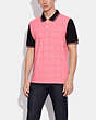 COACH®,COLORBLOCK SIGNATURE POLO,Pink,Scale View