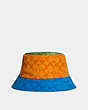COACH®,REVERSIBLE COLORBLOCK SIGNATURE BUCKET HAT,Multicolor,Front View