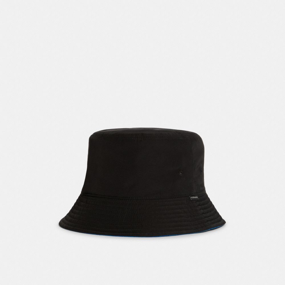 Reversible Colorblock Signature Bucket Hat