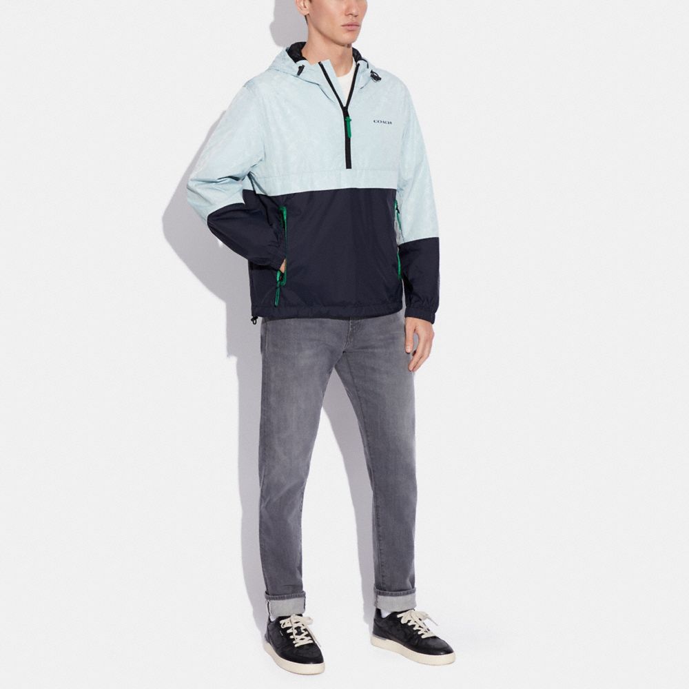 Colorblock Signature Half Zip Windbreaker