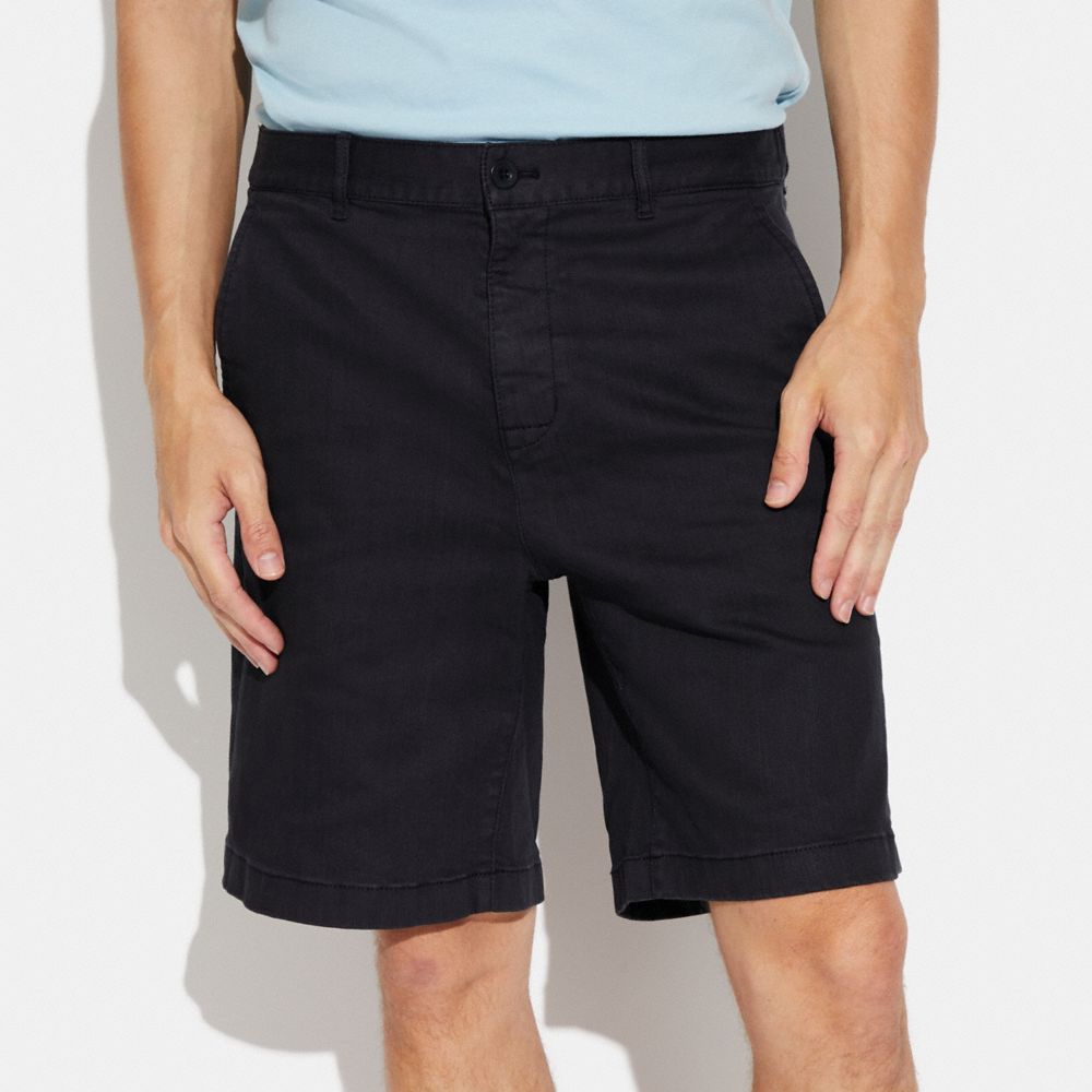 COACH®,Chino Shorts,Black,Detail View