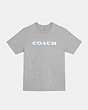 COACH®,HERITAGE SIGNATURE T-SHIRT,Heather Grey,Front View