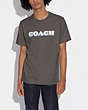 COACH®,HERITAGE SIGNATURE T-SHIRT,Heather Grey,Scale View