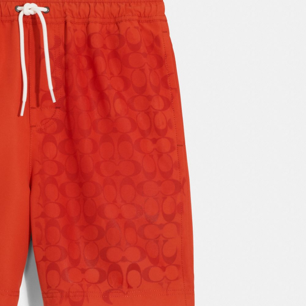 COACH®  Signature Swim Trunks