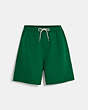 COACH®,MAGIC PRINT SIGNATURE SWIM TRUNKS,Polyester,Green,Front View